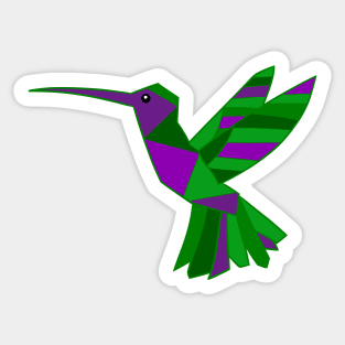 Amethyst & Emerald Hummingbird Sticker